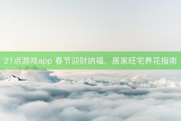 21点游戏app 春节迎财纳福，居家旺宅养花指南